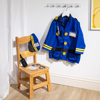 Melissa & Doug Police Officer Role-Play Costume Set, Police Officer Costume, Halloween Costume, Kids Costume, 3+, Gift for Boy or Girl