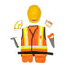 Melissa & Doug Construction Worker Costume Role Play Toys | Fancy Dress for Kids & Toddlers | Builder Costumes for Children | Dressing Up Clothes for Girls or Boys | Pretend Play Gifts Ages 3-6