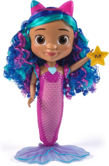 Gabby's Dollhouse: The Movie, Sing & Shine Mermaid Gabby, Waterproof Mermaid Doll with Lights and Sounds, Kids Toys for Girls & Boys Ages 3 and Up