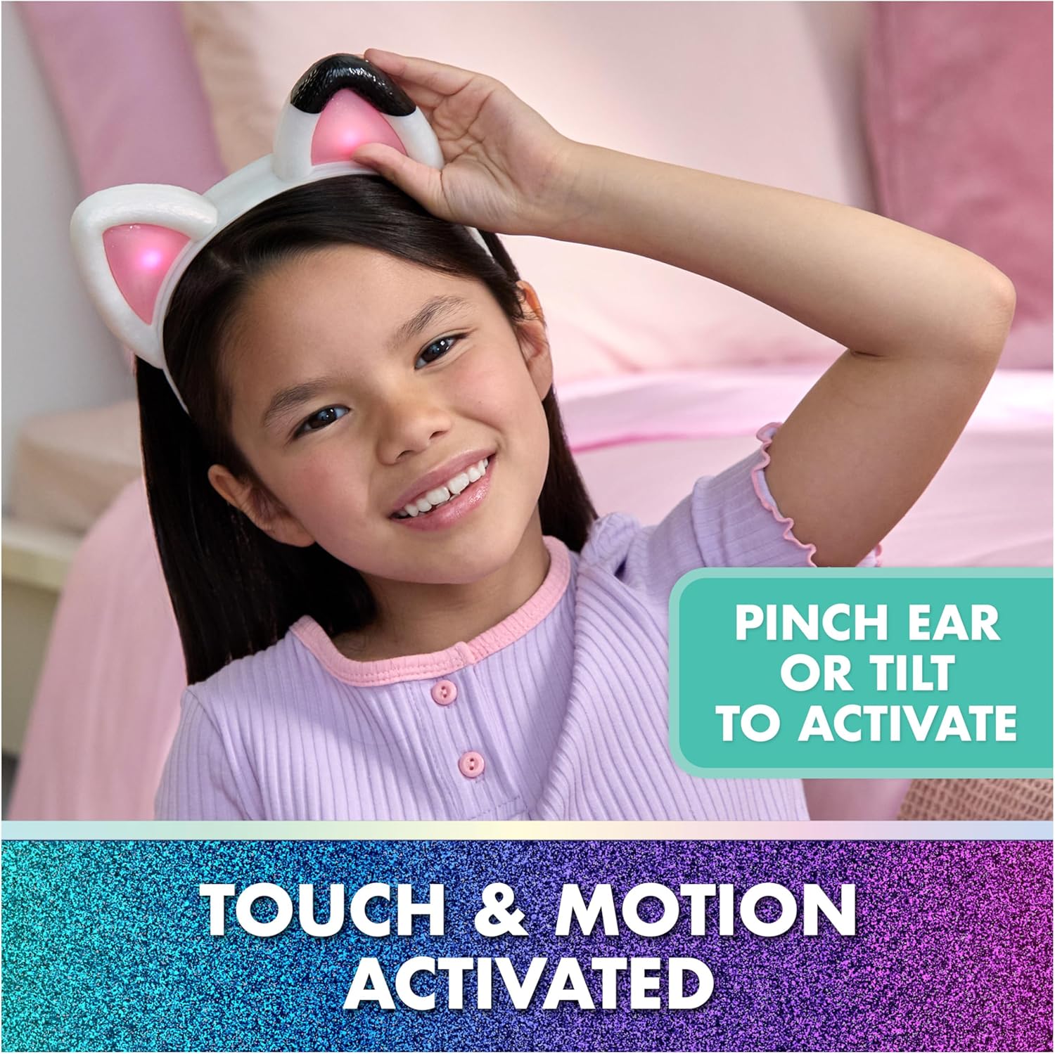 Gabby's Dollhouse: The Movie, Meow-mazing Interactive Ears, Hairband with Lights, Sounds and 3 Modes of Play, Kids Toys for Girls and Boys Ages 3 and Up