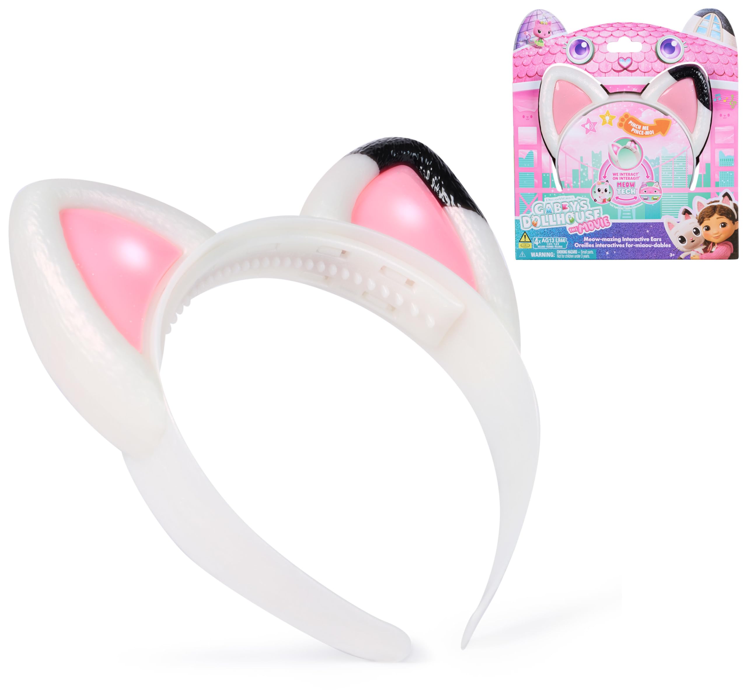 Gabby's Dollhouse: The Movie, Meow-mazing Interactive Ears, Hairband with Lights, Sounds and 3 Modes of Play, Kids Toys for Girls and Boys Ages 3 and Up