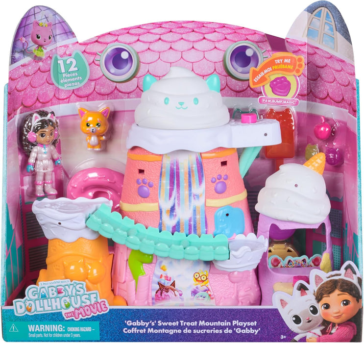 Gabby's Dollhouse: The Movie, Gabby's Sweet Treat Mountain Playset, 12-Piece Set with Figures and Accessories, Kids Toys for Girls and Boys Ages 3 and Up