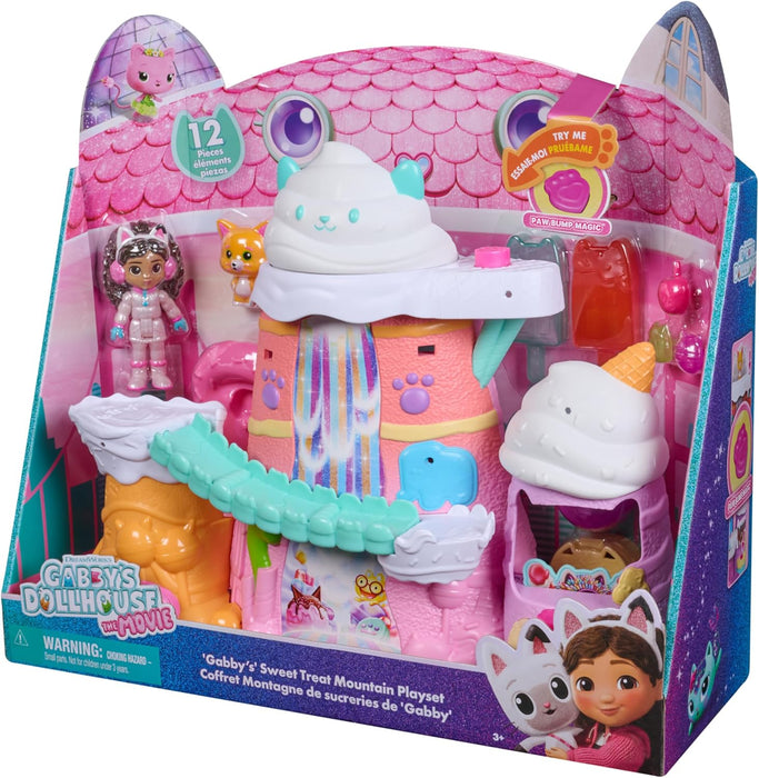 Gabby's Dollhouse: The Movie, Gabby's Sweet Treat Mountain Playset, 12-Piece Set with Figures and Accessories, Kids Toys for Girls and Boys Ages 3 and Up