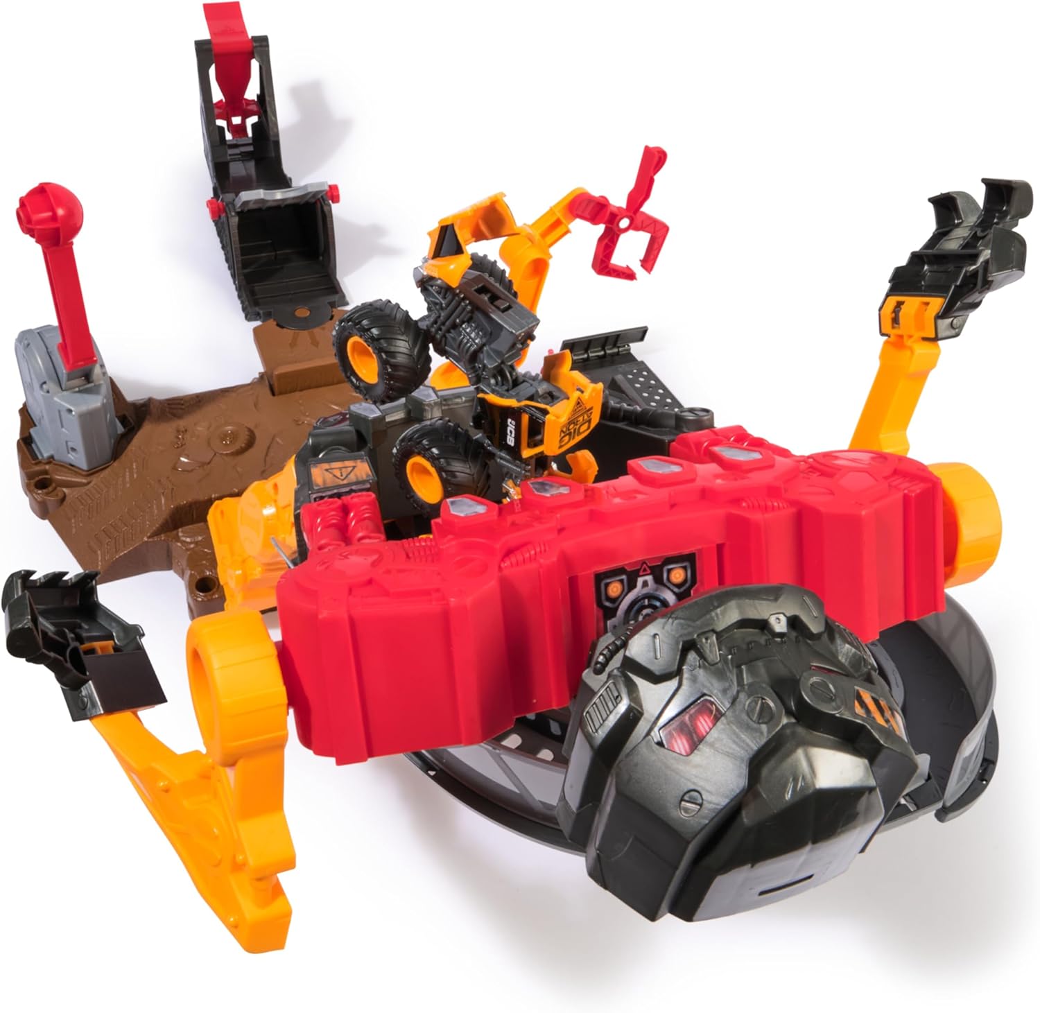 Monster Jam Smash & Bash SmashBot Playset with Launcher, Exclusive 1:64 Scale Monster Truck, 15-Inch Repairable Robot, Kids Toys for Boy and Girls Age 3 and up