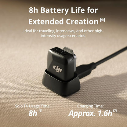 DJI Mic Mini Transmitter (Arctic White), Wireless Lavalier Microphone, Ultralight, Detail-Rich Audio, OsmoAudio, Noise Cancelling, Clip On Bluetooth Phone Microphone for Camera/iPhone/Android