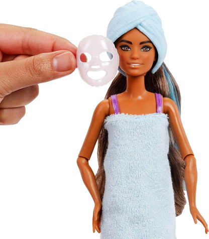 Barbie Party Unboxed Doll & Accessories, Glam Party Series with 10 Surprises Including Color-Change, Purple Sparkle Doll, JFY66