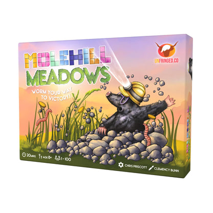 Molehill Meadows | Board game | Ages 8+ | 1-100 Players | 20 Minutes Playing Time