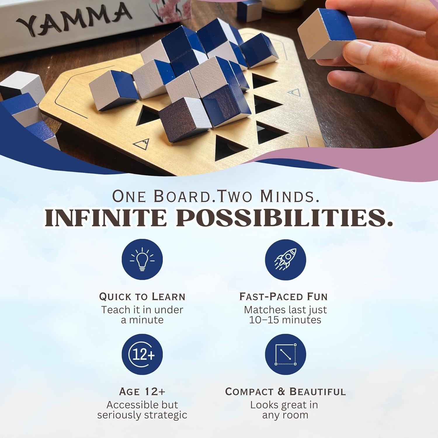 yamma - A 3D Abstract 4 In-a-Row Strategy Game with a Twist