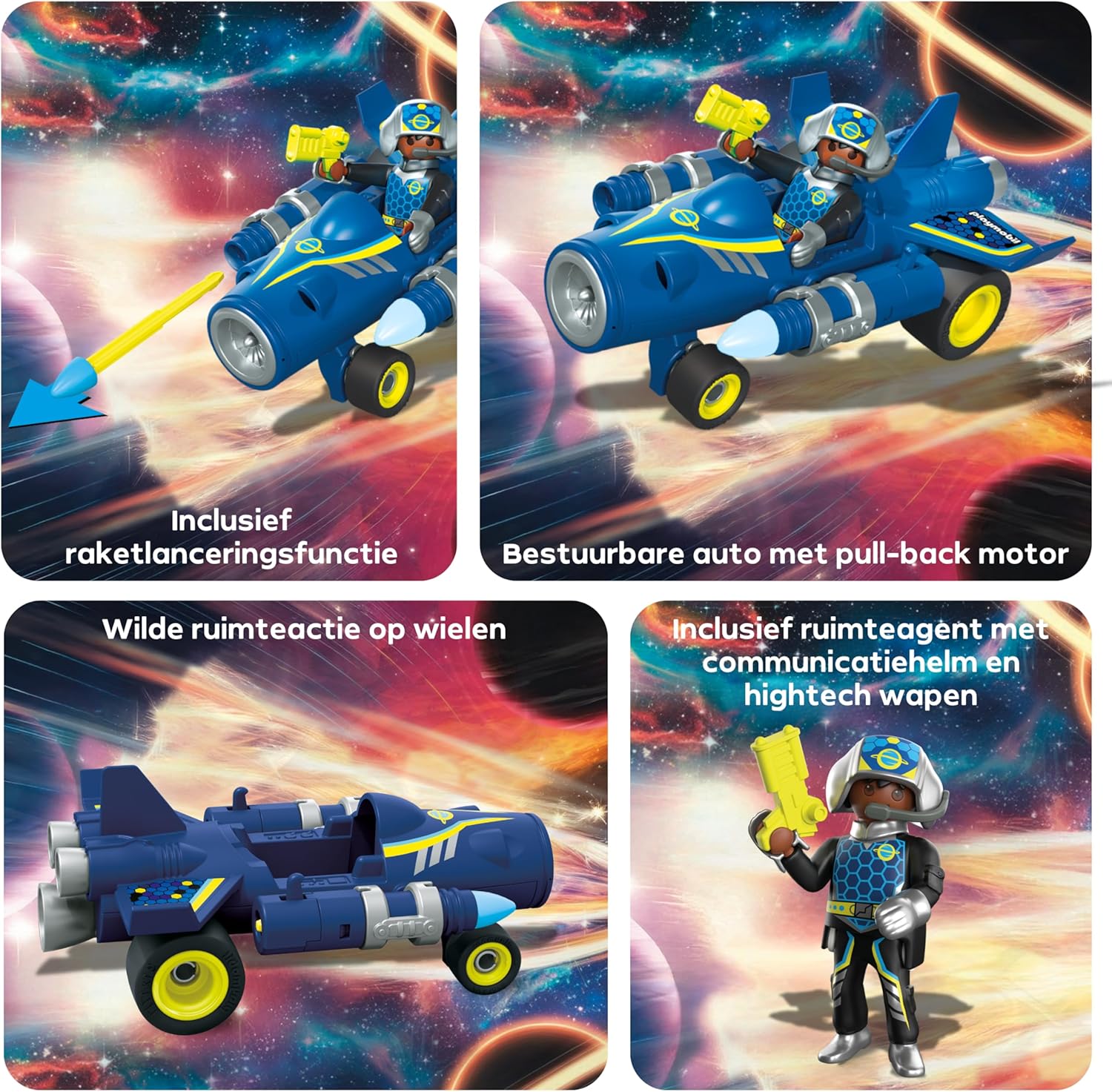PLAYMOBIL Fun Stars 71717 Gazonder, speelgoed vanaf 4 jaar, cadeau voor kinderen, speelgoedauto, met terugtrekmotor en schietfunctie