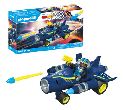 PLAYMOBIL Fun Stars 71717 Gazonder, speelgoed vanaf 4 jaar, cadeau voor kinderen, speelgoedauto, met terugtrekmotor en schietfunctie