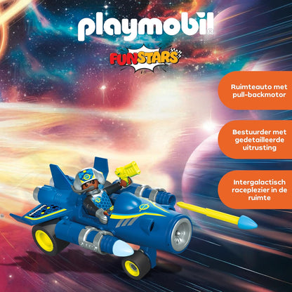 PLAYMOBIL Fun Stars 71717 Gazonder, speelgoed vanaf 4 jaar, cadeau voor kinderen, speelgoedauto, met terugtrekmotor en schietfunctie