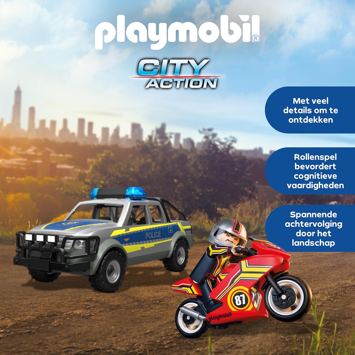 Playmobil - Police Chase With Pick-Up Truck (71875)