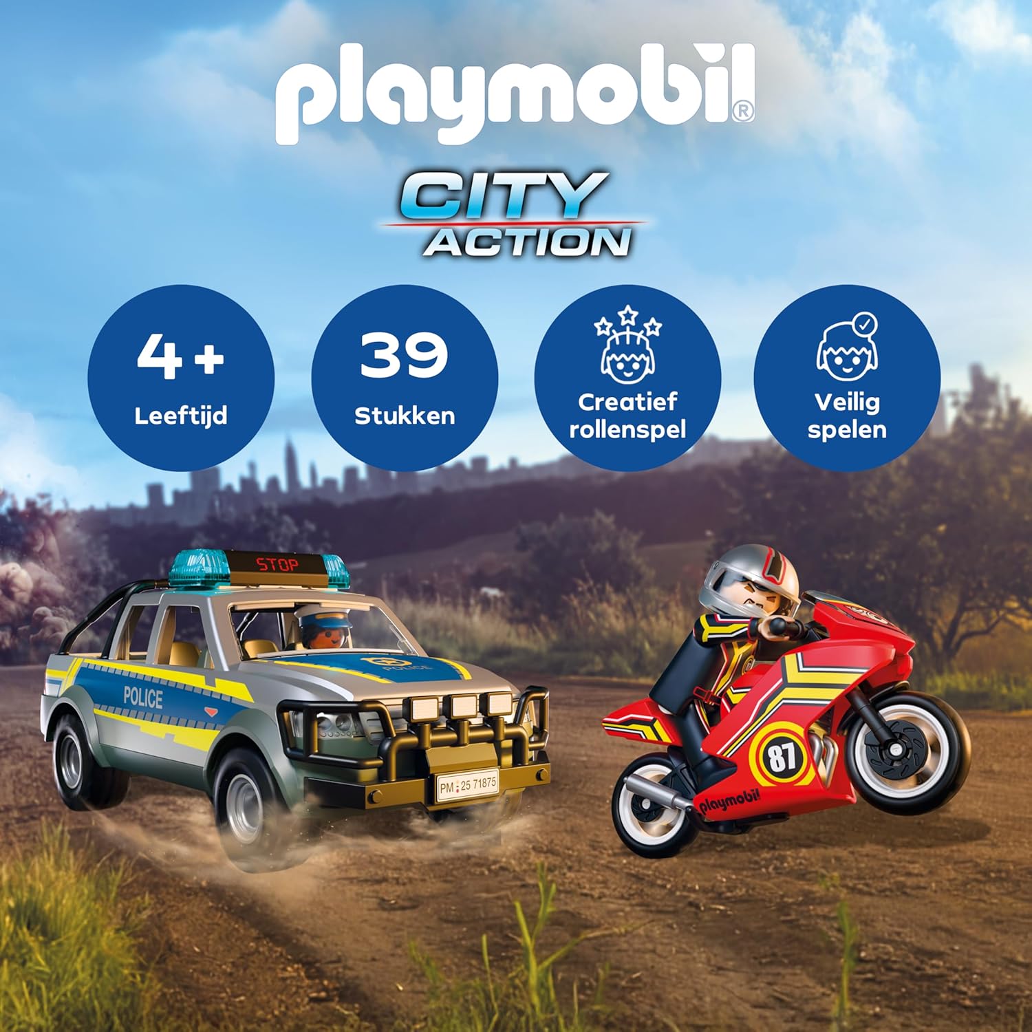 Playmobil - Police Chase With Pick-Up Truck (71875)