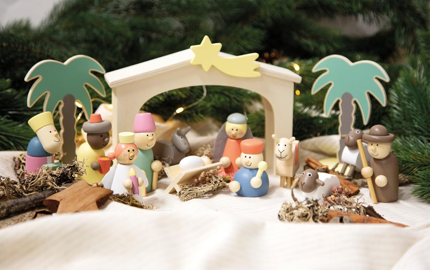Small Foot - Small Foot - Houten Kribbe Kerstverhaal Speelset