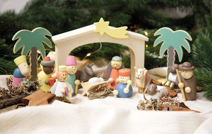 Small Foot - Small Foot - Houten Kribbe Kerstverhaal Speelset