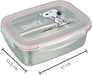 Undercover Snoopy Lunch Box with Rubber Seal Stainless Steel 550 ml Capacity Sandwich Box School Lunch Box for Children