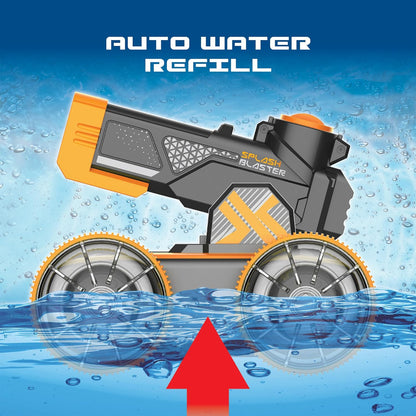 SilverLit Exost Hydro Blast RC Car for Kids with Water Blaster and Dual Land and Water Mode | Shoots Water up to 5 Metres with Auto Refill | 2 Speed Settings, 2.4GHz Remote, Rechargeable Battery 5+