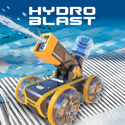 SilverLit Exost Hydro Blast RC Car for Kids with Water Blaster and Dual Land and Water Mode | Shoots Water up to 5 Metres with Auto Refill | 2 Speed Settings, 2.4GHz Remote, Rechargeable Battery 5+