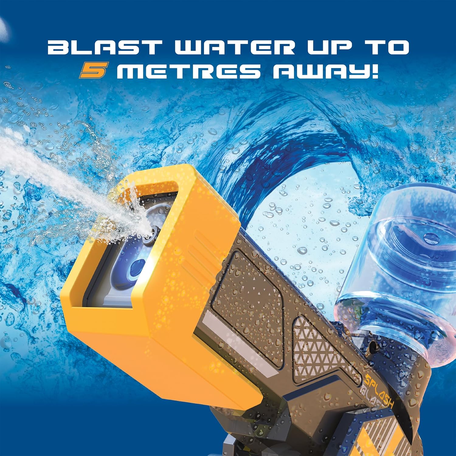 SilverLit Exost Hydro Blast RC Car for Kids with Water Blaster and Dual Land and Water Mode | Shoots Water up to 5 Metres with Auto Refill | 2 Speed Settings, 2.4GHz Remote, Rechargeable Battery 5+