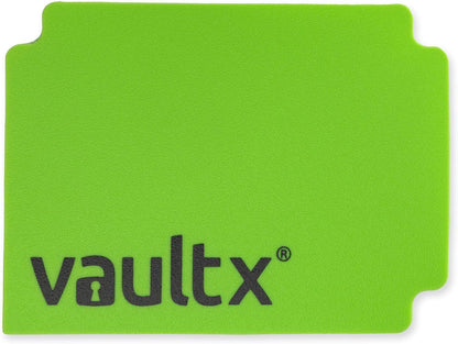 Vault X Trading Card Deck Box and 150 Black Card Sleeves, fits 100+ Sleeved Cards, Large Standard, Card Holder Storage Box, for MTG Commander Game, TCG (Green)