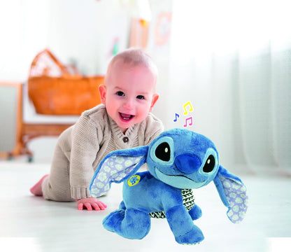 Clementoni Disney Baby Baby Stitch Gattona con Me, Topolino Peluche per Imparare a Gattonare, Gioco Prima Infanzia Bambini 6-36 Mesi, Insegna Numeri e Versi degli Animali, Lingua Italiana, 17537