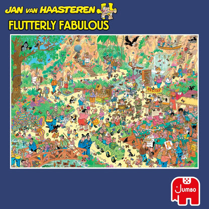 Jan van Haasteren Flutterly Fabulous - 1000 Piece Adults Puzzle, Large 1000 Pc Jigsaw Puzzles - 100% Recycled Cardboard Jigsaws - Fun Brainteasing Adult Puzzle for Birthday & Christmas - 68 x 49cm
