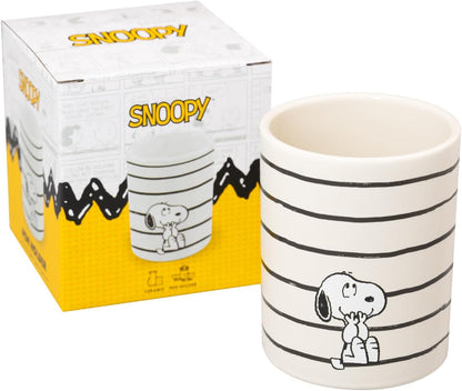 Grupo Erik: Portapenne Crema Snoopy | Porta Penne Snoopy in ceramica 10,5 x 8,5 cm, Portapenne da scrivania Snoopy, Portapenne bambina, Snoopy Peanuts Gadget, Snoopy gadget ufficio