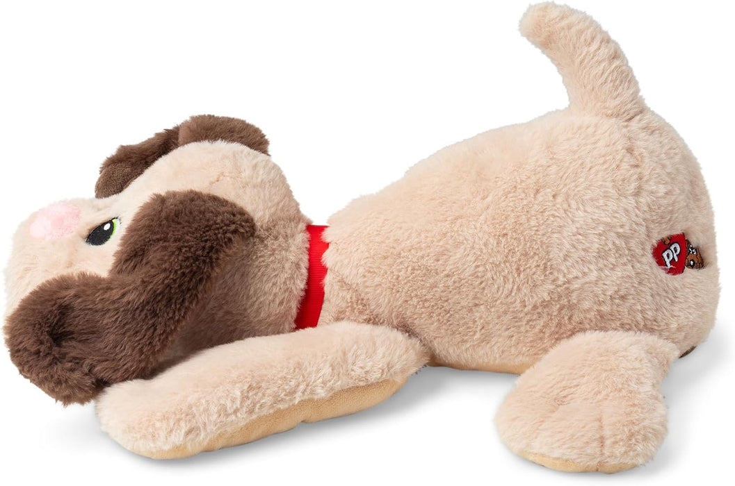 Basic Fun Pound Puppies Weighted Snuggles Plush – Tan with Brown Ears – Soft Huggable Comfort Toy with Classic Style – For Ages 3+