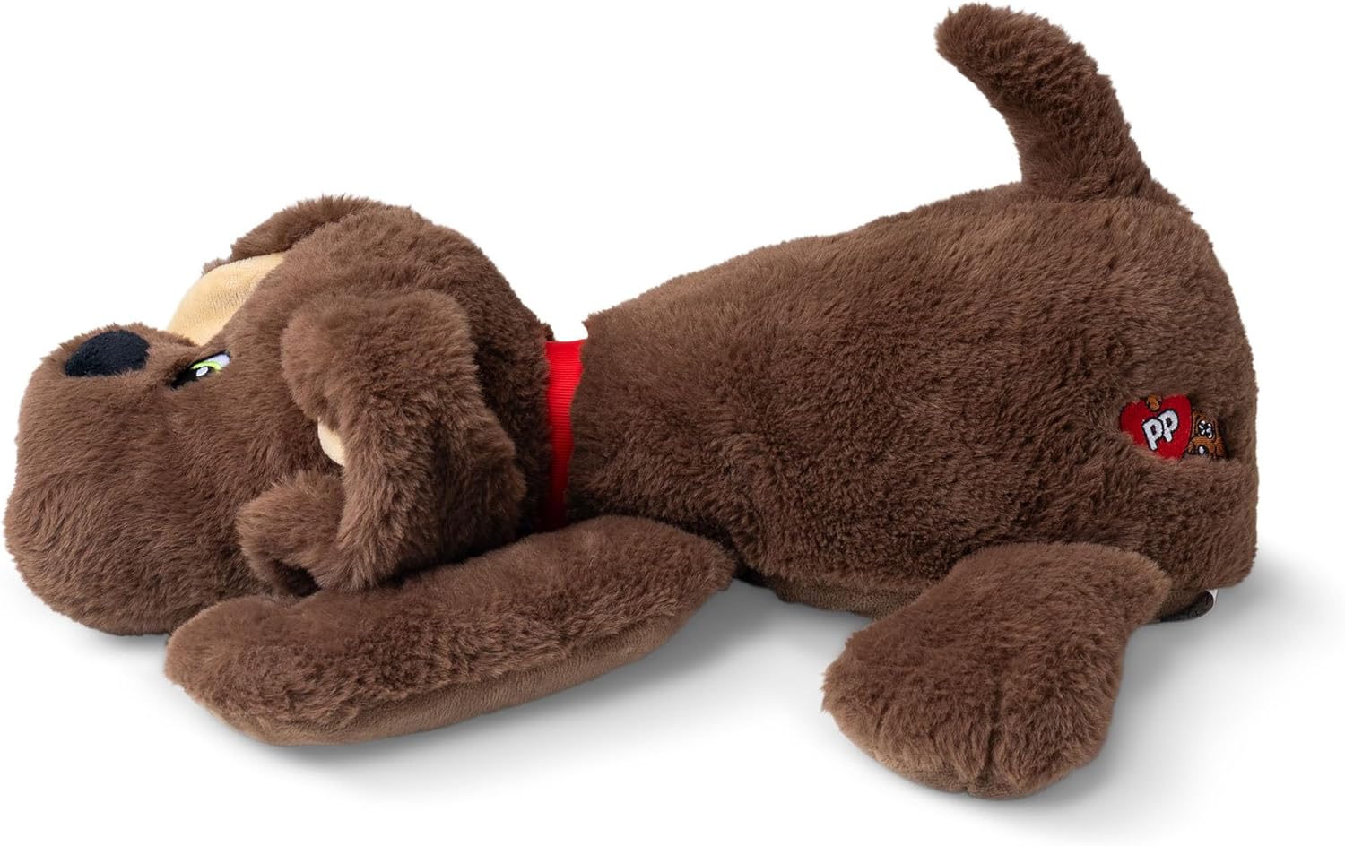Basic Fun Pound Puppies Weighted Snuggles Plush – Dark Brown with Long Ears – Soft Weighted Plush Comfort Toy with Classic Design – For Ages 3+
