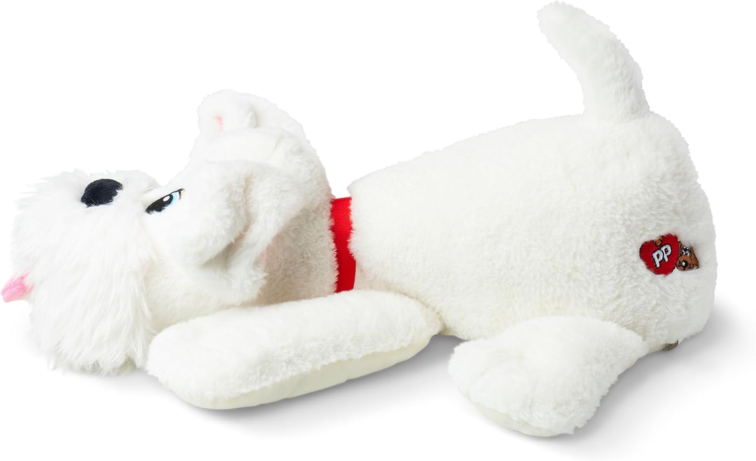 Basic Fun Pound Puppies Weighted Snuggles Plush – White with Fluffy Beard – Calming Comfort Toy with Soft Weighted Body – Classic Huggable Style for Kids & Fans