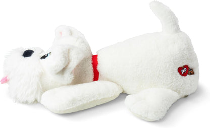 Basic Fun Pound Puppies Weighted Snuggles Plush – White with Fluffy Beard – Calming Comfort Toy with Soft Weighted Body – Classic Huggable Style for Kids & Fans