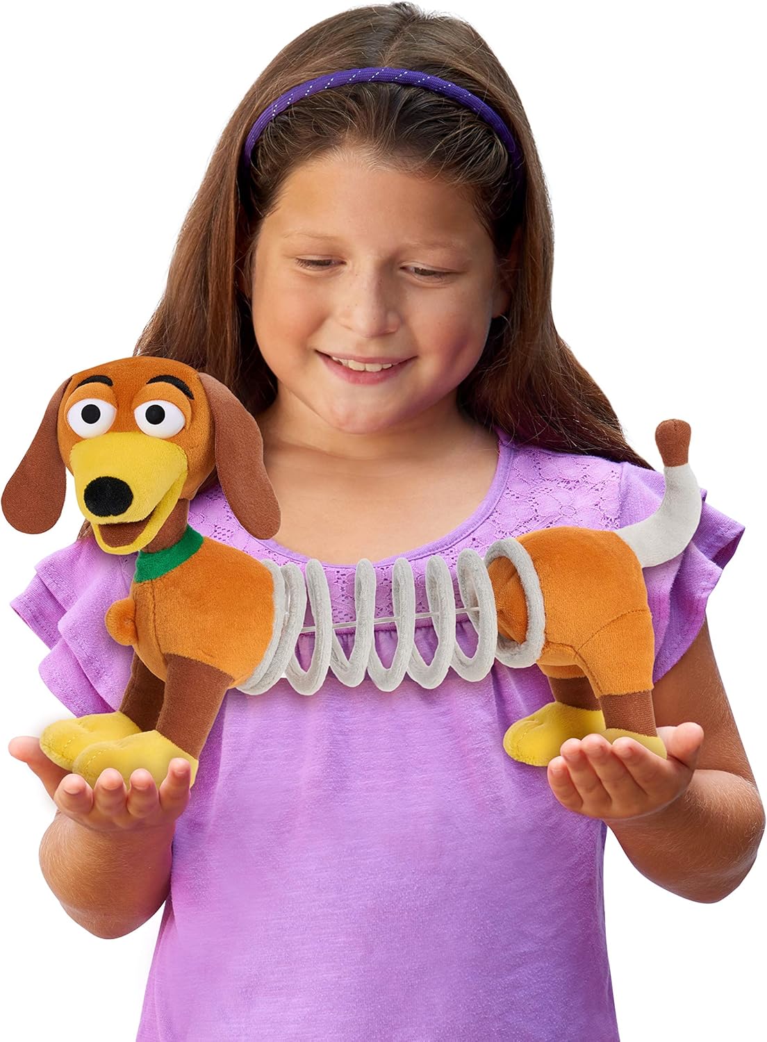 Disney et Pixar Toy Story Slinky Dog Plushie, Jouet Fidget Jouet pour Enfants à partir de 18 Mois Just Play