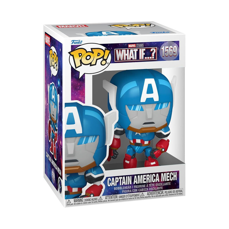 Funko Pop! Marvel: What If - Captain America Mech - Collectable Vinyl Figure - Gift Idea - Official Merchandise - Toys for Kids & Adults - Marvel Fans - Model Figure for Collectors and Display