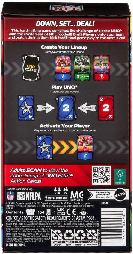 Elite NFL 2025 Uno Core Edition