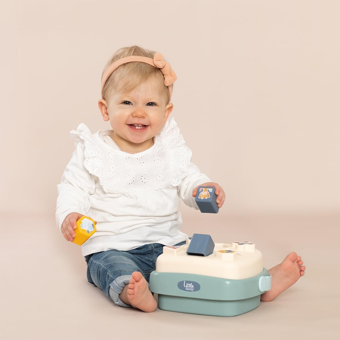 Smoby Little Shape Sorter - Shape and Color Recognition - Handle Included - From 12 Months - Made in France