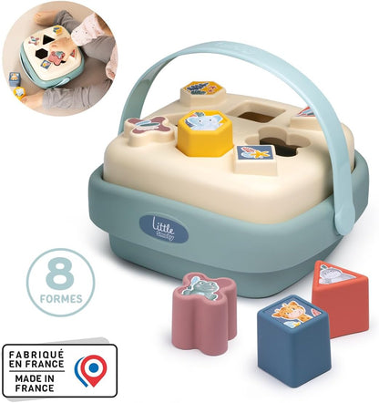 Smoby Little Shape Sorter - Shape and Color Recognition - Handle Included - From 12 Months - Made in France