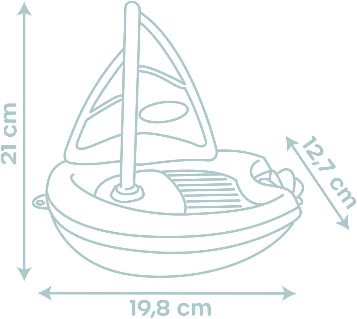 Kleine Smoby - Zeilboot - Badspeelgoed - Schoepenrad - Bevordert de behendigheid - Vanaf 12 maanden - Gemaakt in Frankrijk