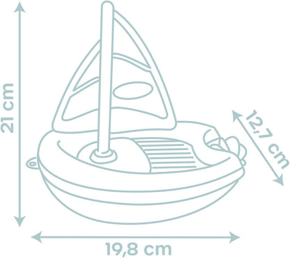 Kleine Smoby - Zeilboot - Badspeelgoed - Schoepenrad - Bevordert de behendigheid - Vanaf 12 maanden - Gemaakt in Frankrijk