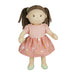Heless 56 - Lappenpop meisje Lucie met roze jurk om aan en uit te trekken, ca. 32 cm grote zachte pop om te knuffelen, spelen en lief te hebben