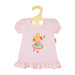 Heless 1565 - "Princess Emily" poppennachtjapon, in roze met prinsessenmotief, voor poppen en knuffels van 28-35 cm