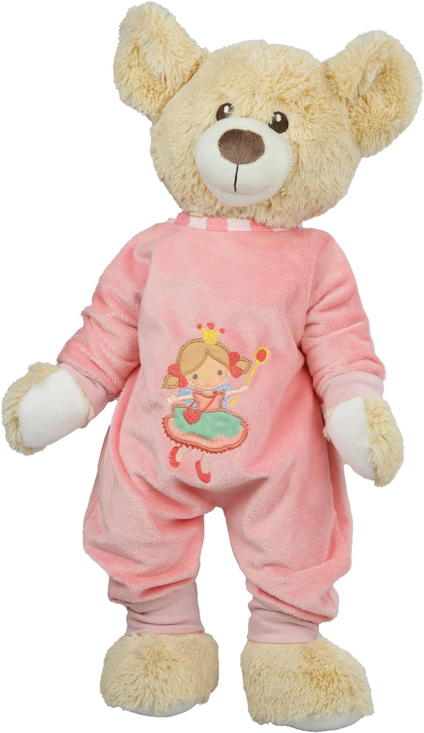 Heless 2581 - Poppenromper "Princess Emily", in roze, met prinsessenborduursel, voor poppen en knuffels maat 35-45 cm