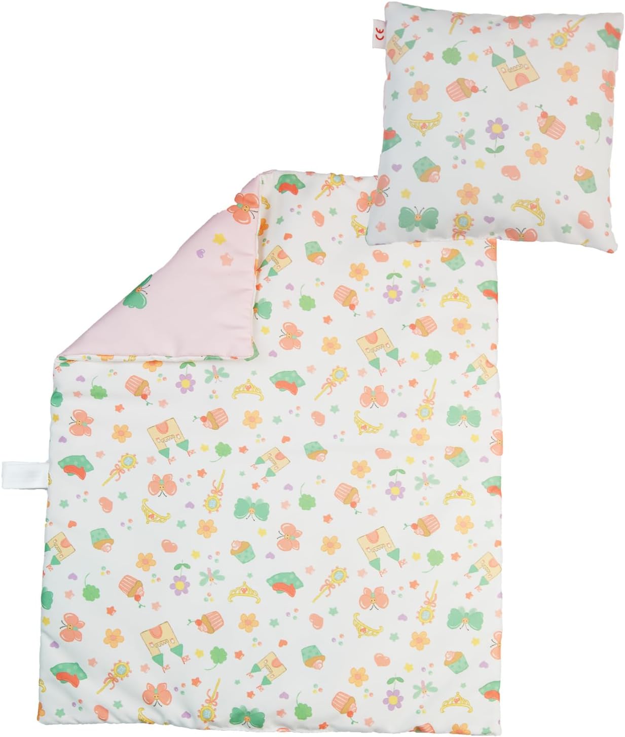 Heless 5000 - Poppenbedlinnen ''Prinses Emily'', in roze, met dekbed (44 x 34 cm) en kussen (16 x 16 cm