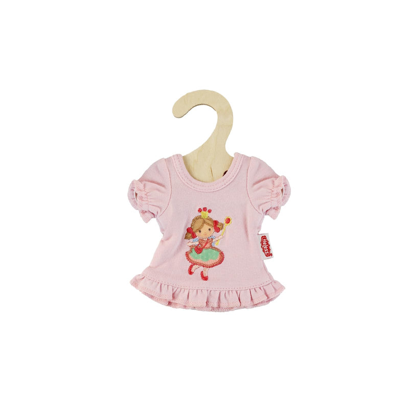 Heless 9565 - "Princess Emily" poppennachtjapon, in roze met prinsessenmotief, voor poppen en knuffels van 20-25 cm