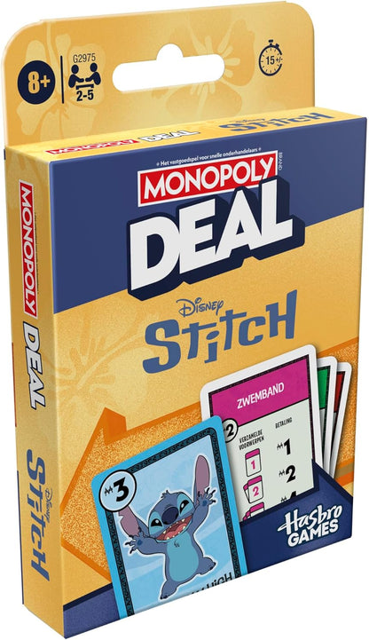 Monopoly Deal Disney Stitch Edition Card Game - Dutch Version