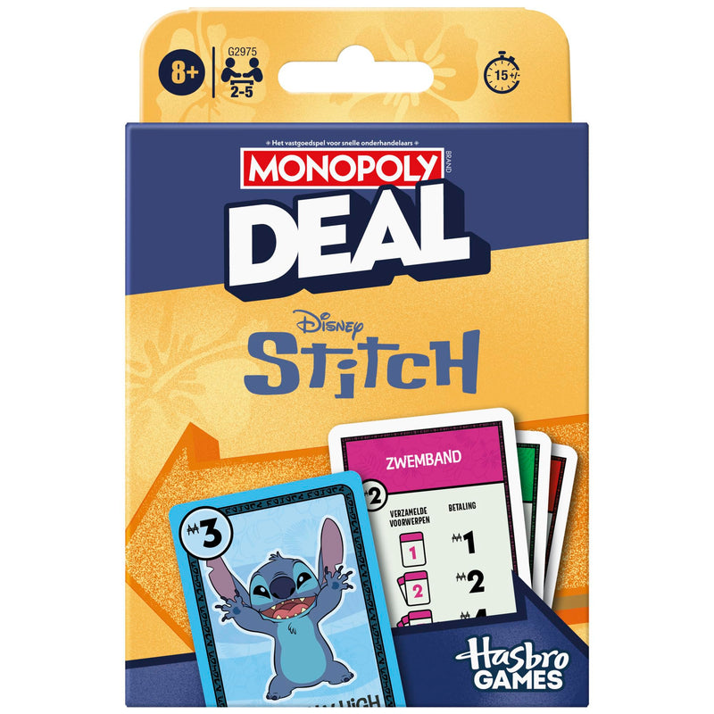 Monopoly Deal Disney Stitch Edition Card Game - Dutch Version