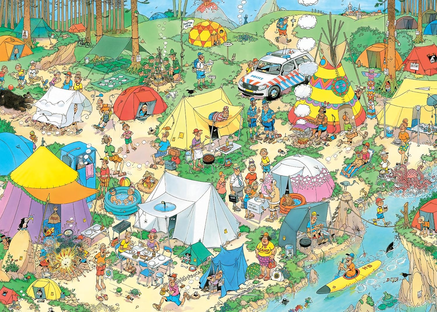 Jan van Haasteren - Kamperen in het Bos (1000 stukjes