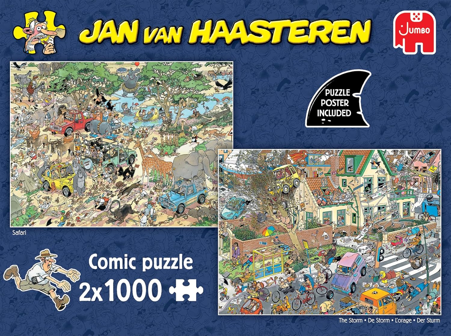 Jan van Haasteren - Safari & Storm (2x1000 stukjes