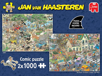 Jan van Haasteren - Safari & Storm (2x1000 stukjes
