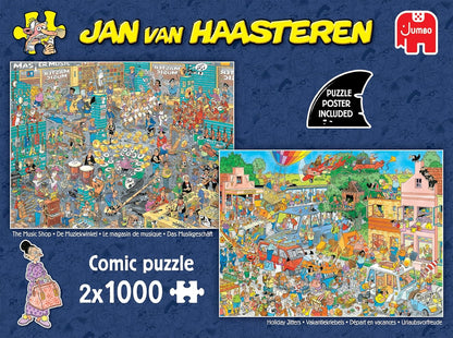 Jan van Haasteren - De Muziekwinkel & Vakantiekriebels (2x1000 stukjes
