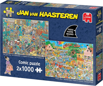 Jan van Haasteren - De Muziekwinkel & Vakantiekriebels (2x1000 stukjes